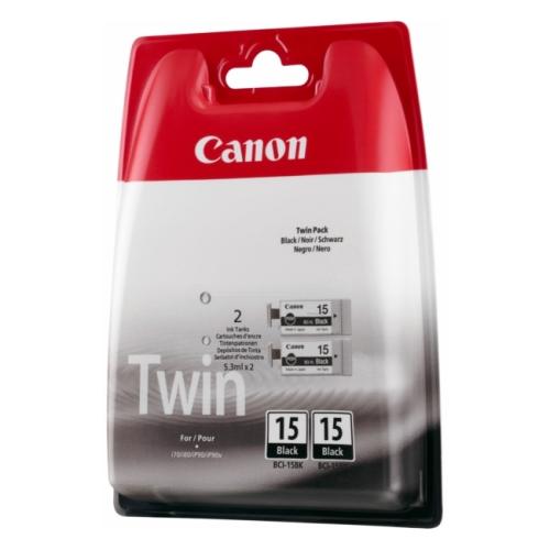 Canon cartouche d'impression noir (8190A002 / BCI15BK) (Double Pack)