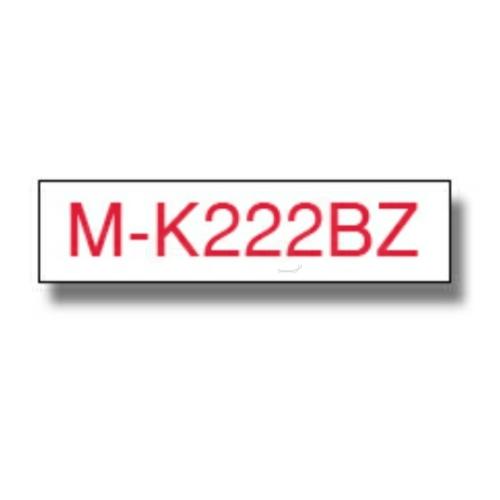 Brother tape rouge sur blanc (MK222BZ), 9mm, non laminated