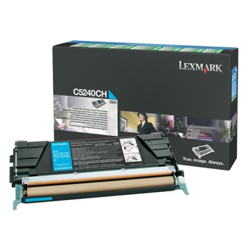 Lexmark toner cyan (C5240CH / 00C5240CH) (Retour, grande capacité)