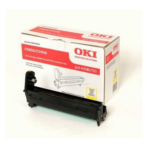 Oki kit tambour imprimante jaune (43381721)