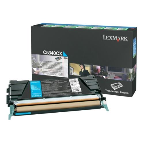 Lexmark toner cyan (C5340CX / 00C5340CX) (Retour, grande capacité)