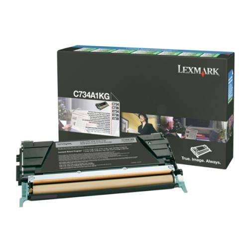 Lexmark toner noir (C734A1KG / 0C734A1KG) (Retour)