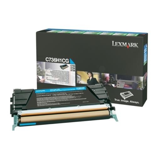 Lexmark toner cyan (C736H1CG / 0C736H1CG) (Retour)
