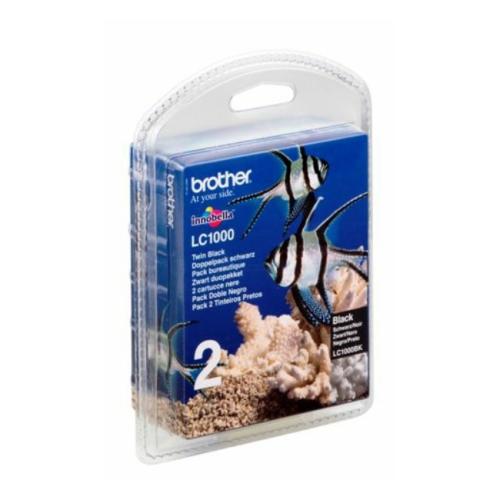 Brother cartouche d'impression noir (LC1000BKBP2DR) (Double Pack)