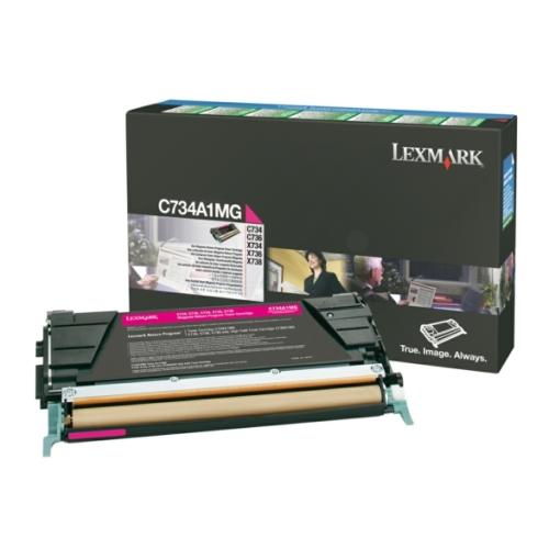 Lexmark toner magenta (C734A1MG / 0C734A1MG) (Retour)
