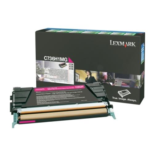 Lexmark toner magenta (C736H1MG / 0C736H1MG) (Retour)