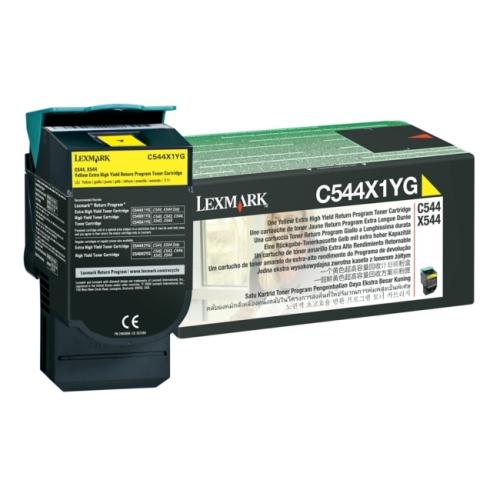 Lexmark toner jaune (C544X1YG / 0C544X1YG) (Retour, grande capacité)