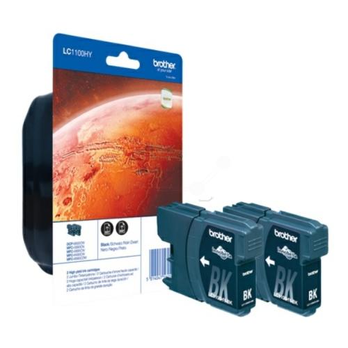 Brother cartouche d'impression noir (LC1100HYBKBP2DR) (Double Pack, grande capacité)