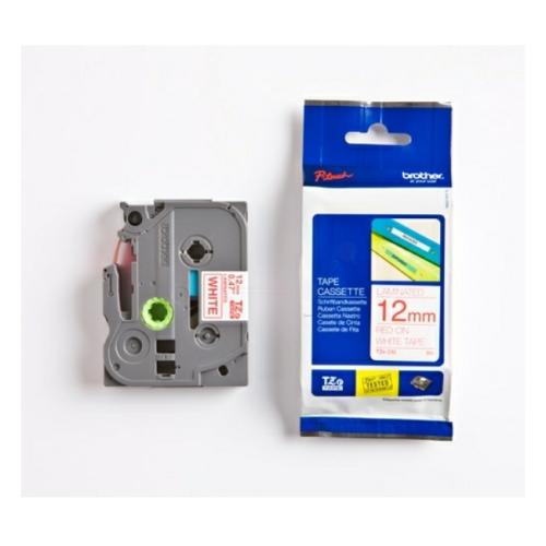 Brother tape rouge sur blanc (TZE232), 12mm, laminé