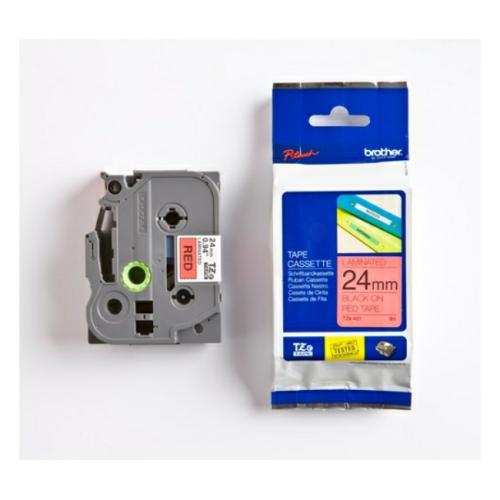 Brother tape noir sur rouge (TZE451), 24mm, laminé