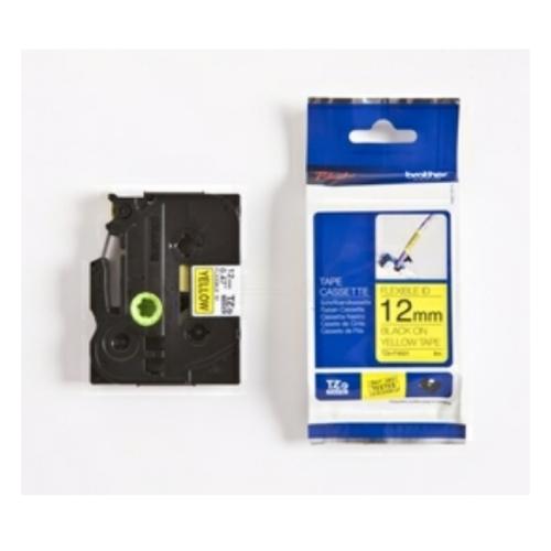 Brother tape noir sur jaune (TZEFX631), 12mm, flexible laminated