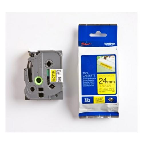 Brother tape noir sur jaune (TZES651), 24mm, laminé