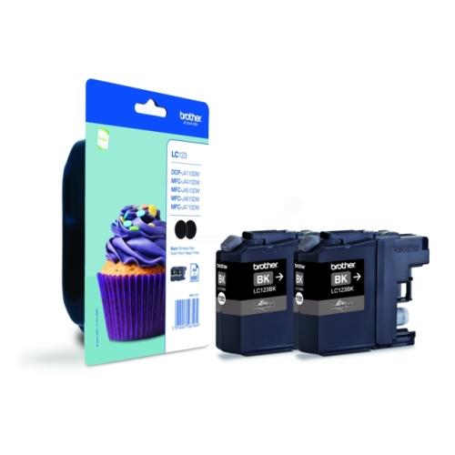 Brother cartouche d'impression noir (LC123BKBP2DR) (Double Pack)