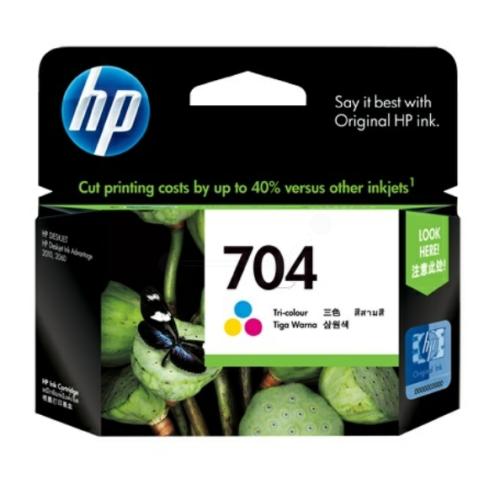 HP cartouche d'impression couleur (CN693AE / 704)