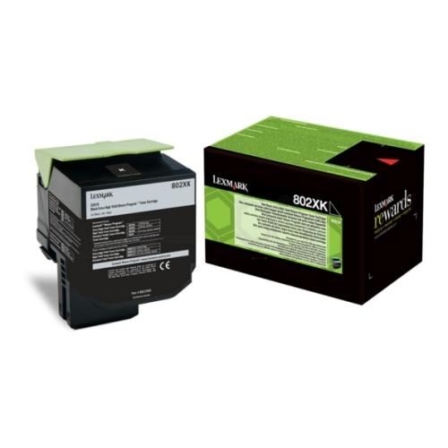 Lexmark toner noir (80C2XK0 / 802XK) (Retour, grande capacité)