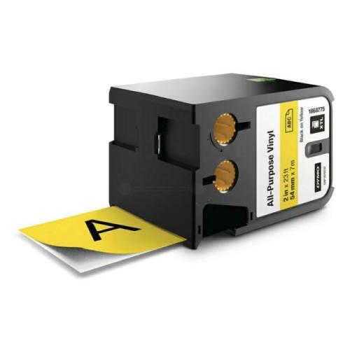 Dymo étiquettes noir sur jaune (1868775), 54mm