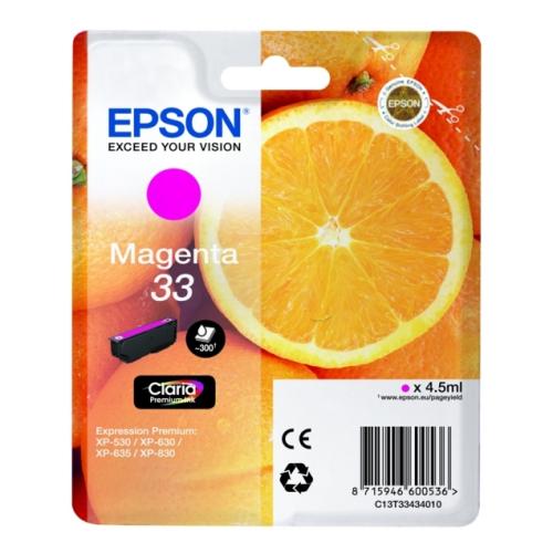 Epson cartouche d'impression magenta (C13T33434012 / 33)