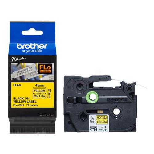 Brother tape noir sur jaune (FLE6511)