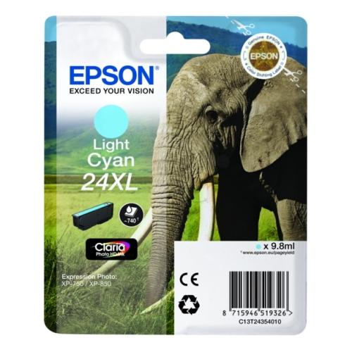 Epson cartouche d'impression photo cyan (C13T24354012 / 24XL) (grande capacité)