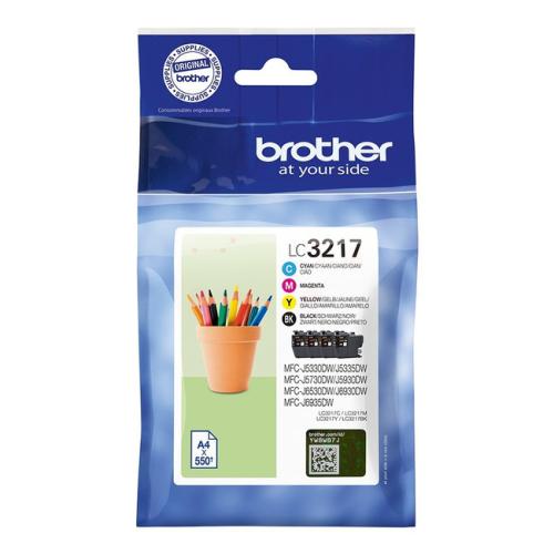 Brother cartouche d'impression noir / cyan / magenta / jaune (LC3217VALDR) (multipack)