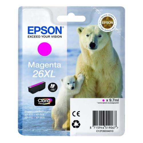 Epson cartouche d'impression magenta (C13T26334012 / 26XL) (grande capacité)