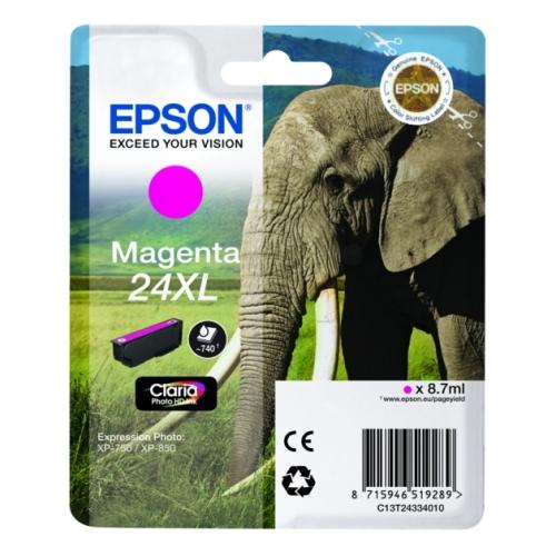 Epson cartouche d'impression magenta (C13T24334012 / 24XL) (grande capacité)