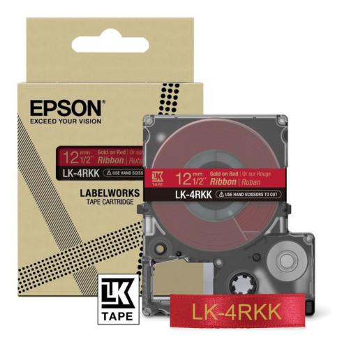 Epson étiquettes rouge / doré (C53S654033 / LK4RKK)