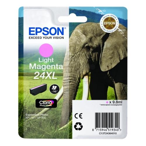 Epson cartouche d'impression photo magenta (C13T24364012 / 24XL) (grande capacité)