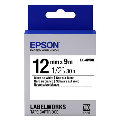 Epson ruban noir / blanc (C53S654021 / LK4WBN)