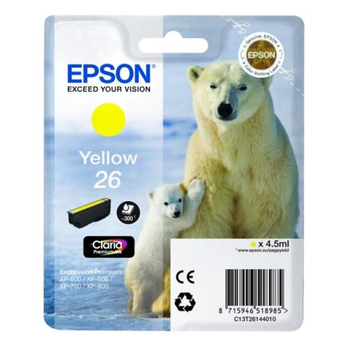 Epson cartouche d'impression jaune (C13T26144012 / 26)