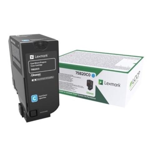 Lexmark toner cyan (75B20C0 / 075B20C0) (Retour)