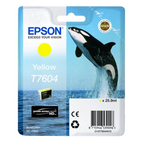Epson cartouche d'impression jaune (C13T76044010 / T7604)