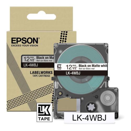Epson étiquettes noir / blanc (C53S672062 / LK4WBJ)