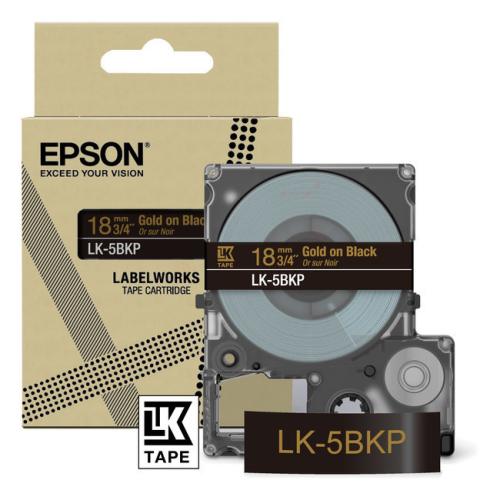 Epson étiquettes noir / doré (C53S672095 / LK5BKP)