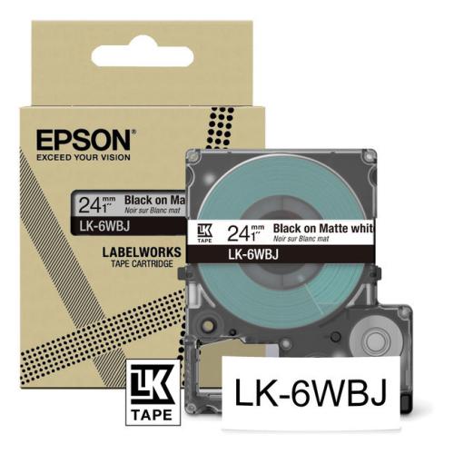 Epson étiquettes noir / blanc (C53S672064 / LK6WBJ)
