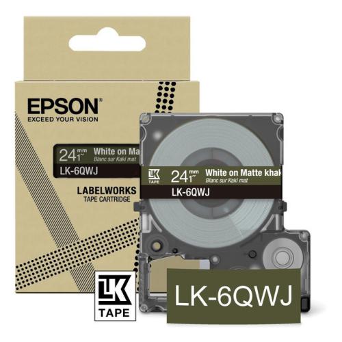 Epson étiquettes marron / blanc (C53S672090 / LK6QWJ)