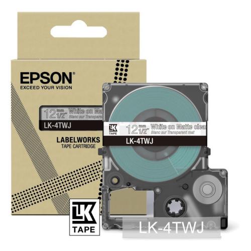 Epson étiquettes transparent / blanc (C53S672068 / LK4TWJ)