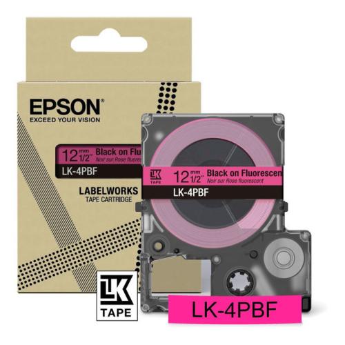 Epson étiquettes black/Rose (C53S672100 / LK4PBF)