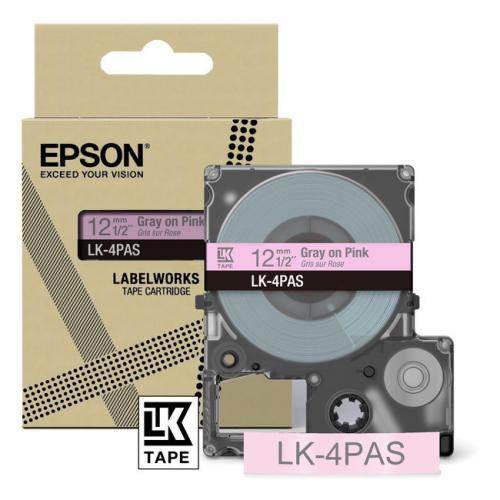 Epson étiquettes gray/Rose (C53S672103 / LK4PAS)
