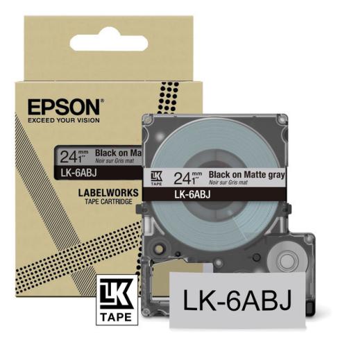 Epson étiquettes noir / gris (C53S672088 / LK6ABJ)