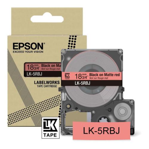 Epson étiquettes noir / rouge (C53S672072 / LK5RBJ)