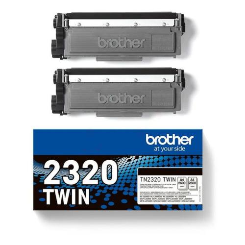 Brother toner noir (TN2320TWIN) (Double Pack)