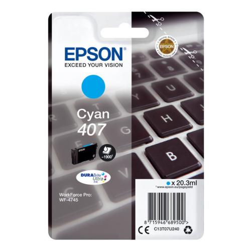 Epson cartouche d'impression cyan (C13T07U240 / 407)