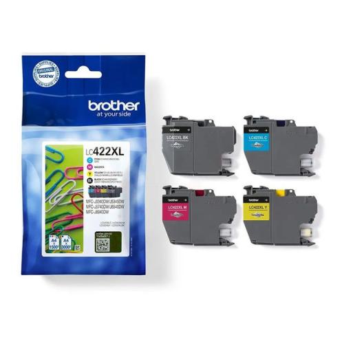 Brother cartouche d'impression noir / cyan / magenta / jaune (LC422XLVAL) (multipack, grande capacité)