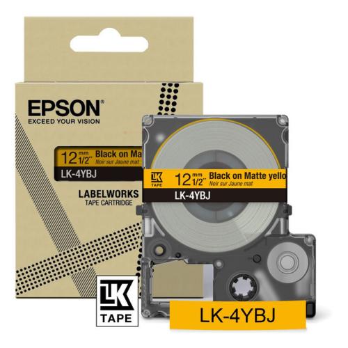 Epson étiquettes noir / jaune (C53S672074 / LK4YBJ)
