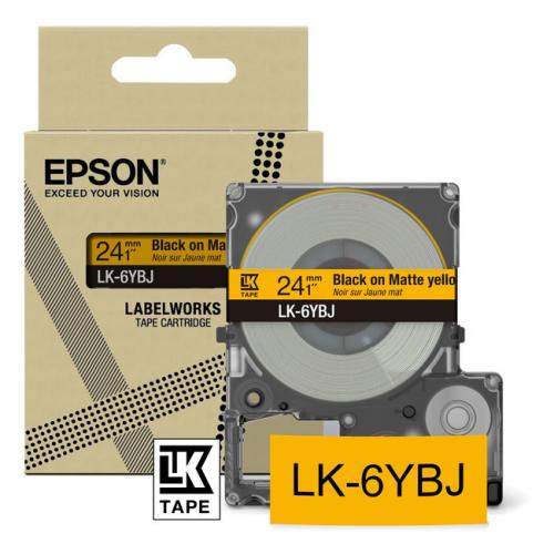 Epson étiquettes noir / jaune (C53S672076 / LK6YBJ)