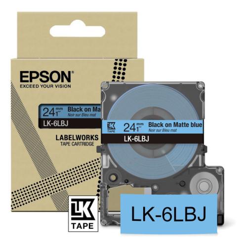 Epson étiquettes noir / bleu (C53S672082 / LK6LBJ)