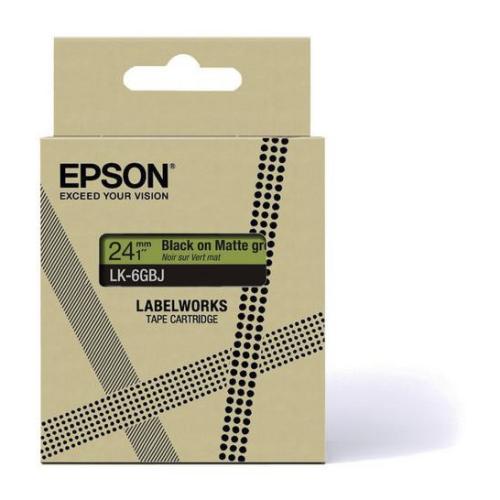 Epson étiquettes noir / vert (C53S672078 / LK5GBJ)