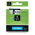 Dymo étiquettes noir sur blanc (45013 / S0720530), 12mm, laminé