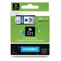 Dymo étiquettes bleu sur blanc (40914 / S0720690), 9mm, laminé